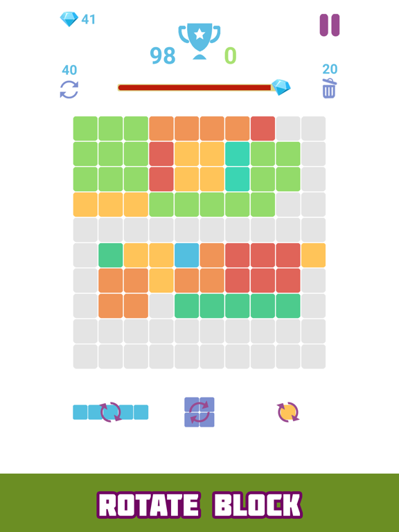 block puzzle fill the gird