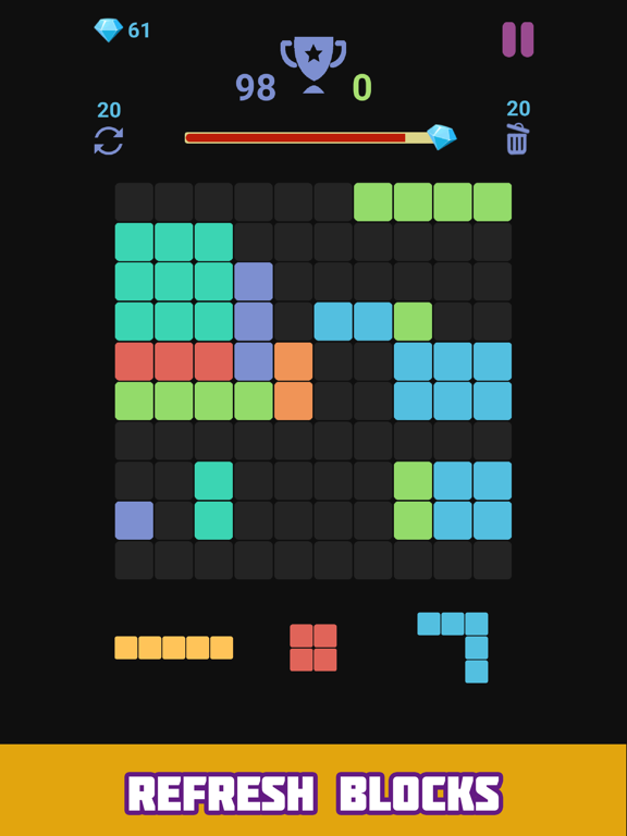 block puzzle fill the gird